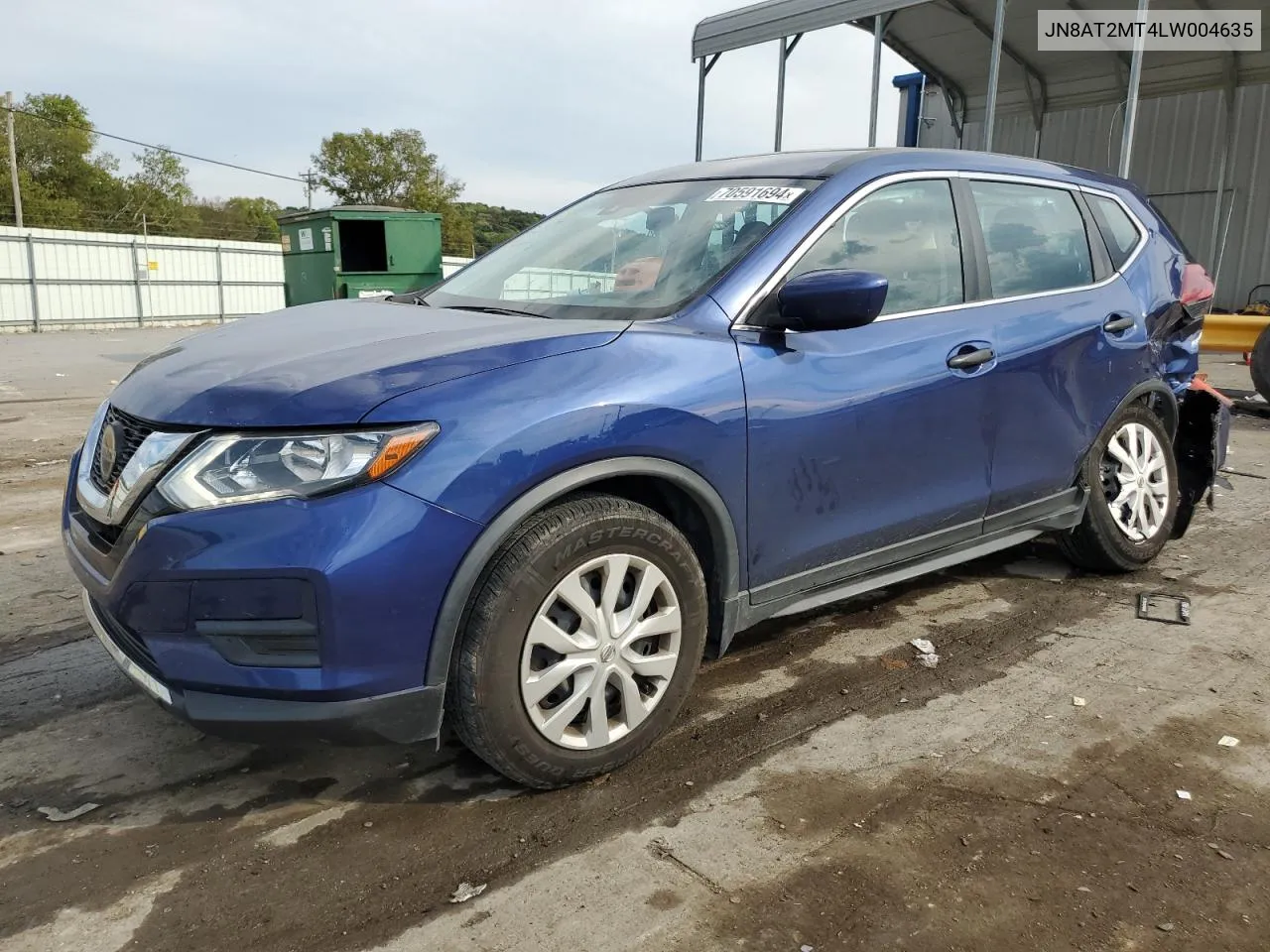 2020 Nissan Rogue S VIN: JN8AT2MT4LW004635 Lot: 70591694