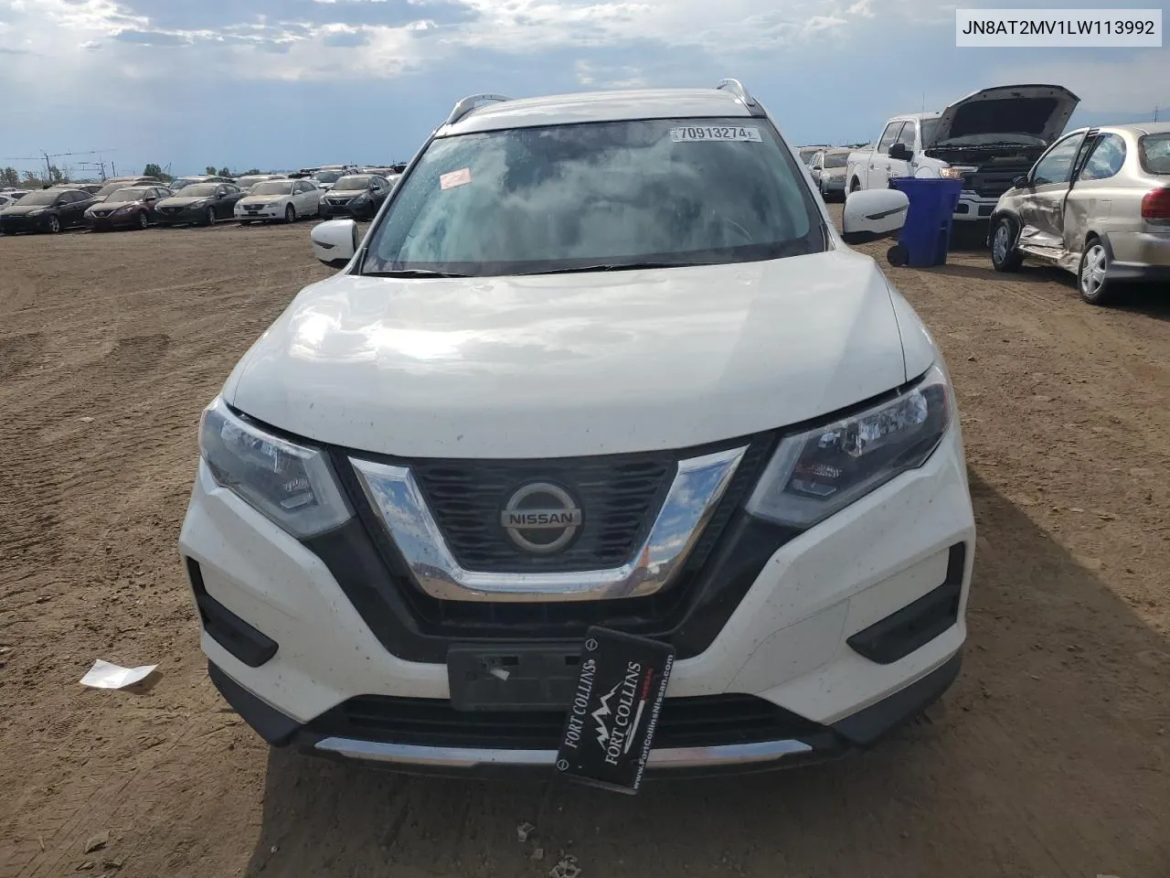 2020 Nissan Rogue S VIN: JN8AT2MV1LW113992 Lot: 70913274