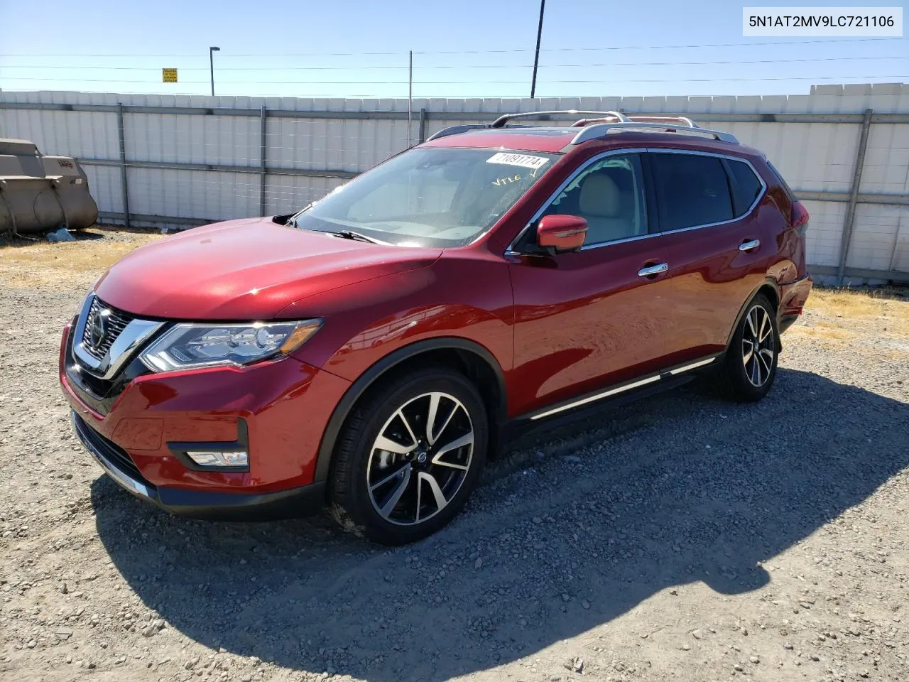 2020 Nissan Rogue S VIN: 5N1AT2MV9LC721106 Lot: 71091774