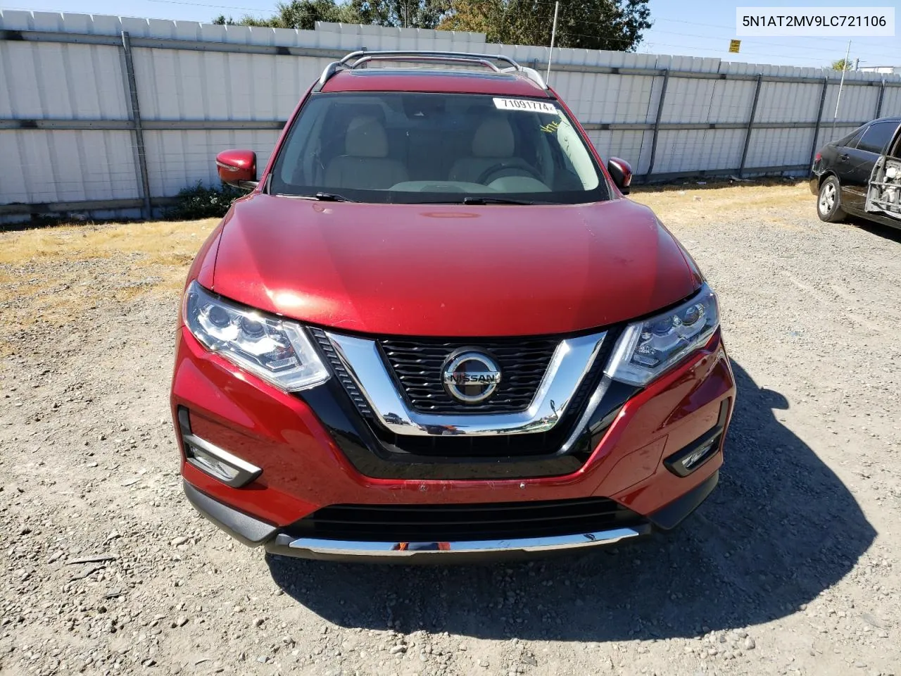 2020 Nissan Rogue S VIN: 5N1AT2MV9LC721106 Lot: 71091774