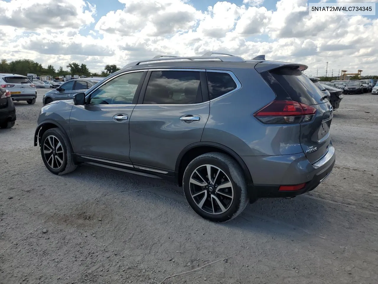 2020 Nissan Rogue S VIN: 5N1AT2MV4LC734345 Lot: 71589484