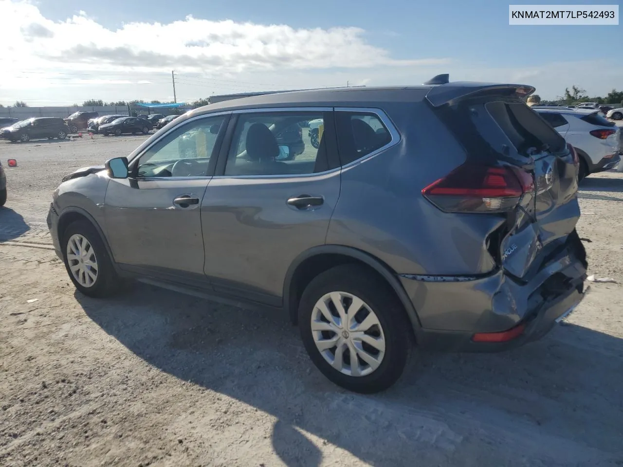 2020 Nissan Rogue S VIN: KNMAT2MT7LP542493 Lot: 72468104