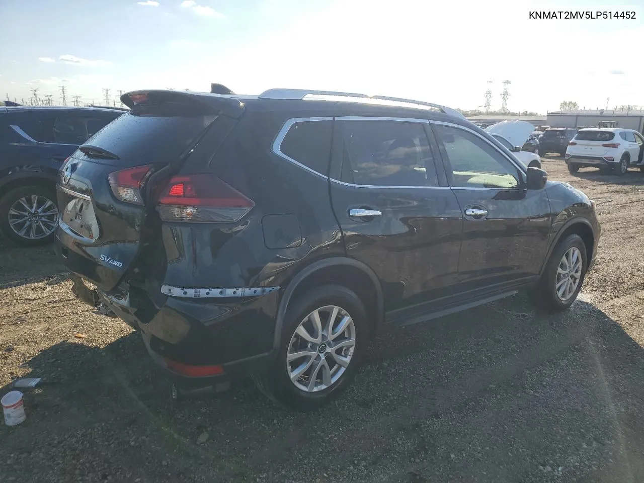 2020 Nissan Rogue S VIN: KNMAT2MV5LP514452 Lot: 72598184