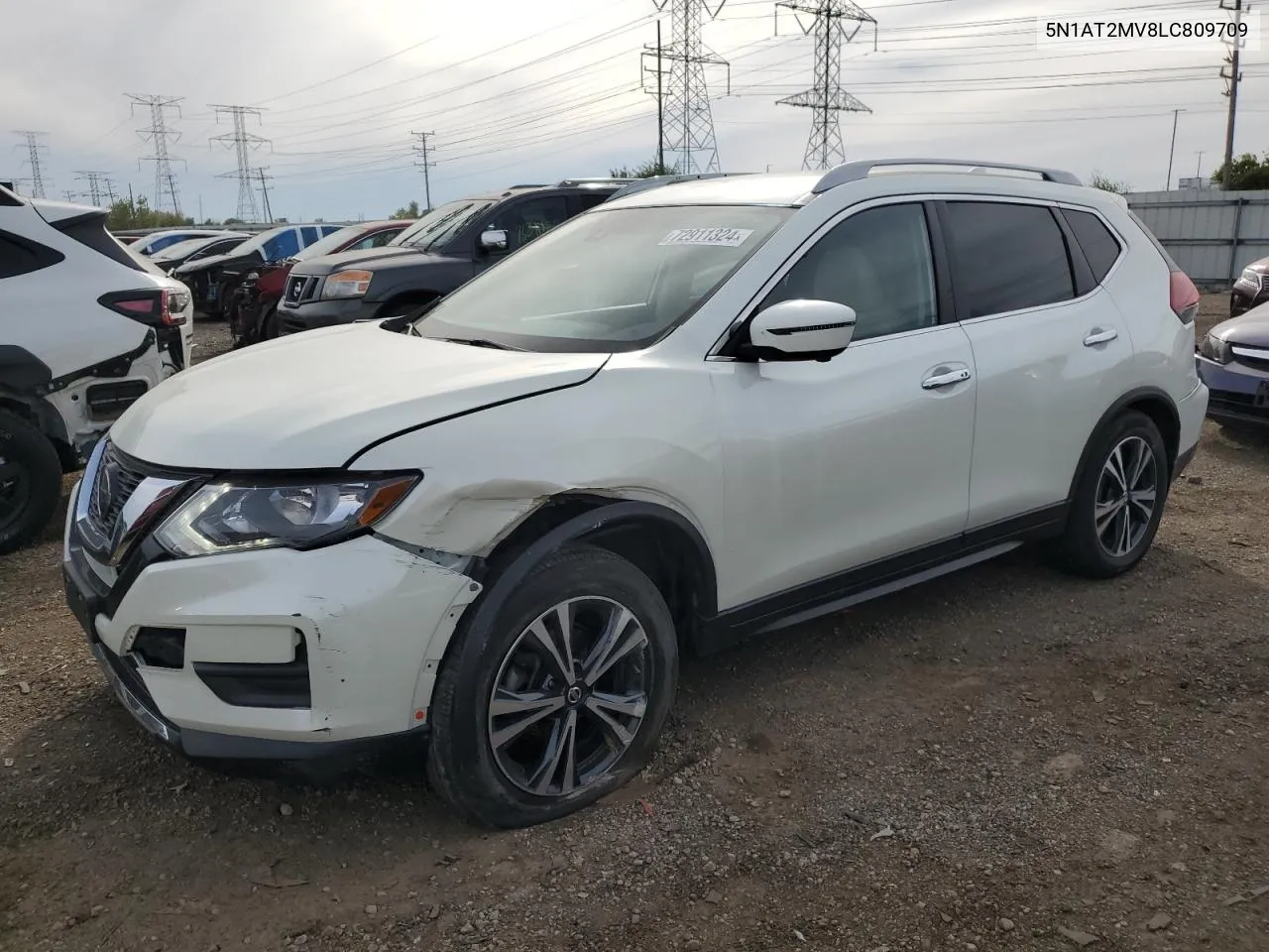 2020 Nissan Rogue S VIN: 5N1AT2MV8LC809709 Lot: 72911324