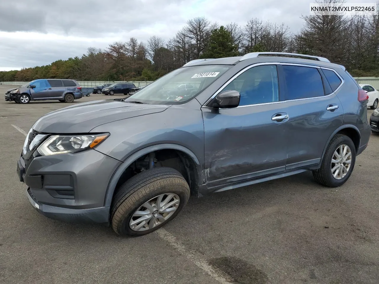 2020 Nissan Rogue S VIN: KNMAT2MVXLP522465 Lot: 72931814