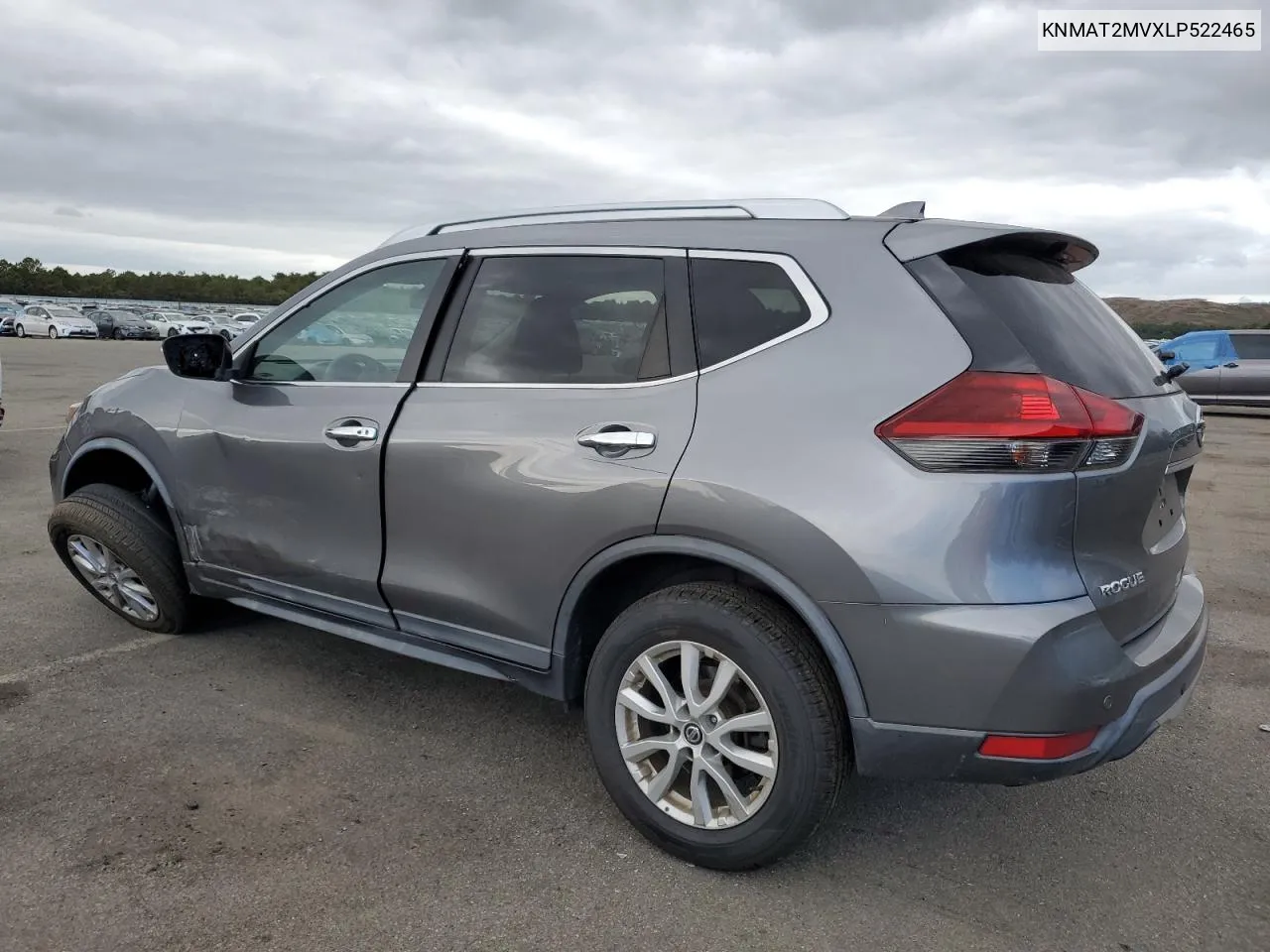 2020 Nissan Rogue S VIN: KNMAT2MVXLP522465 Lot: 72931814