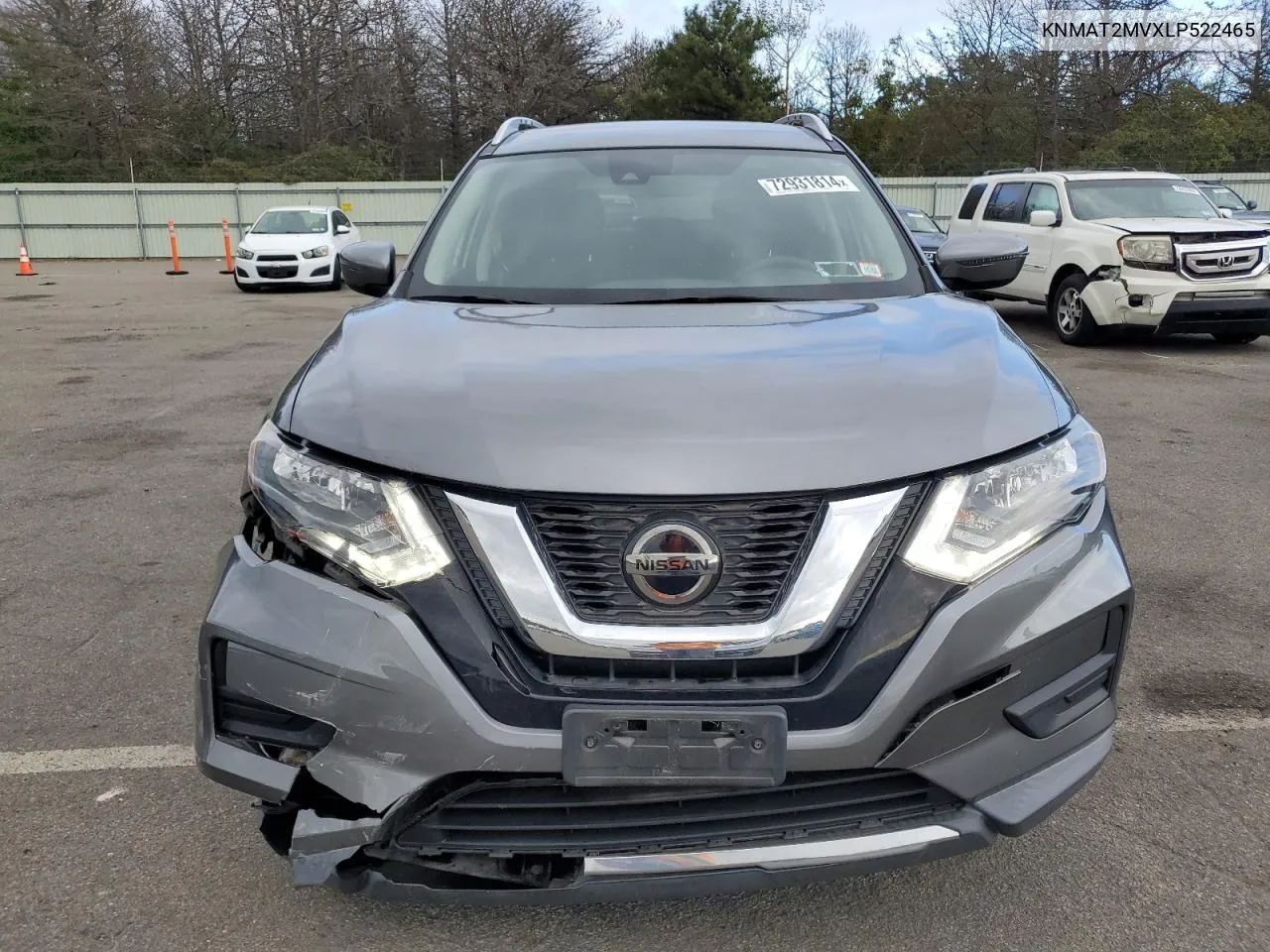 2020 Nissan Rogue S VIN: KNMAT2MVXLP522465 Lot: 72931814