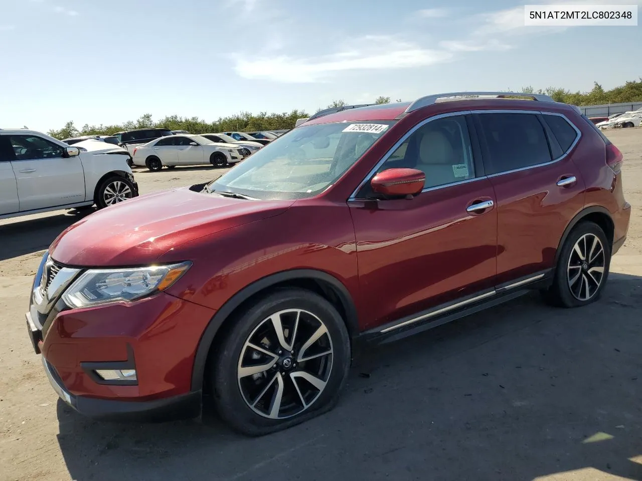 2020 Nissan Rogue S VIN: 5N1AT2MT2LC802348 Lot: 72932814