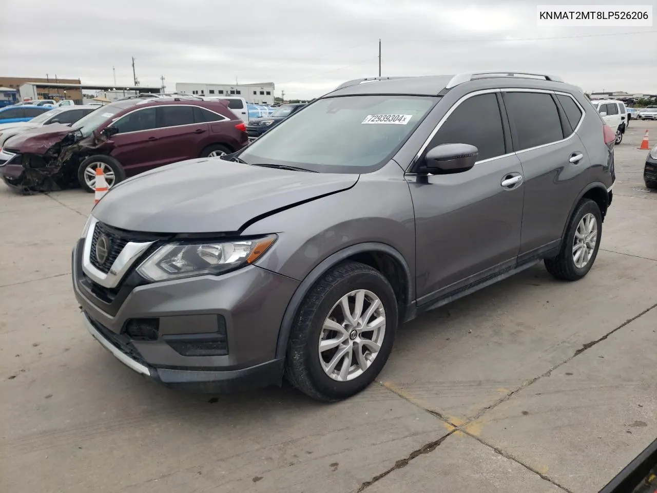 2020 Nissan Rogue S VIN: KNMAT2MT8LP526206 Lot: 72939304