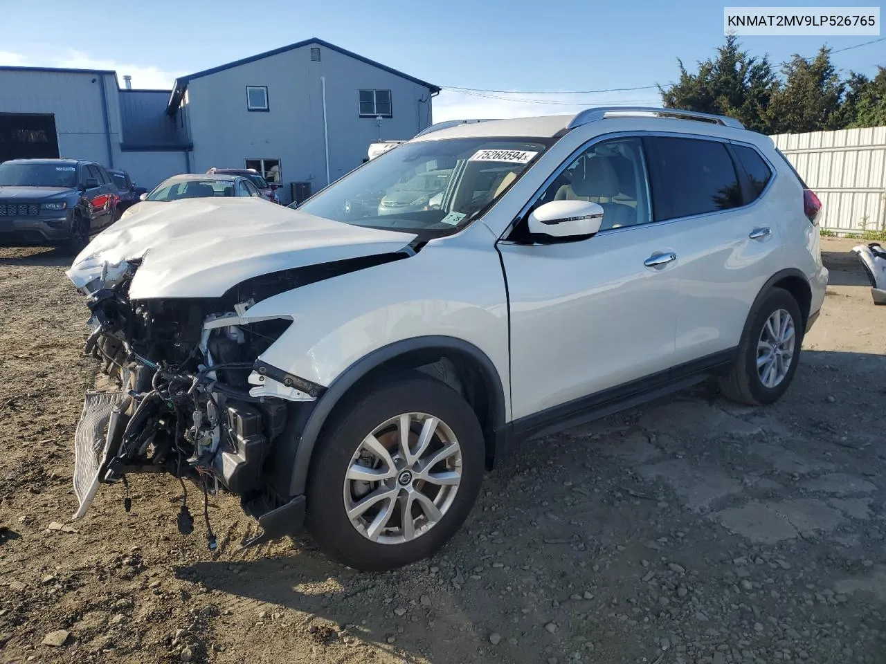 2020 Nissan Rogue S VIN: KNMAT2MV9LP526765 Lot: 75260594