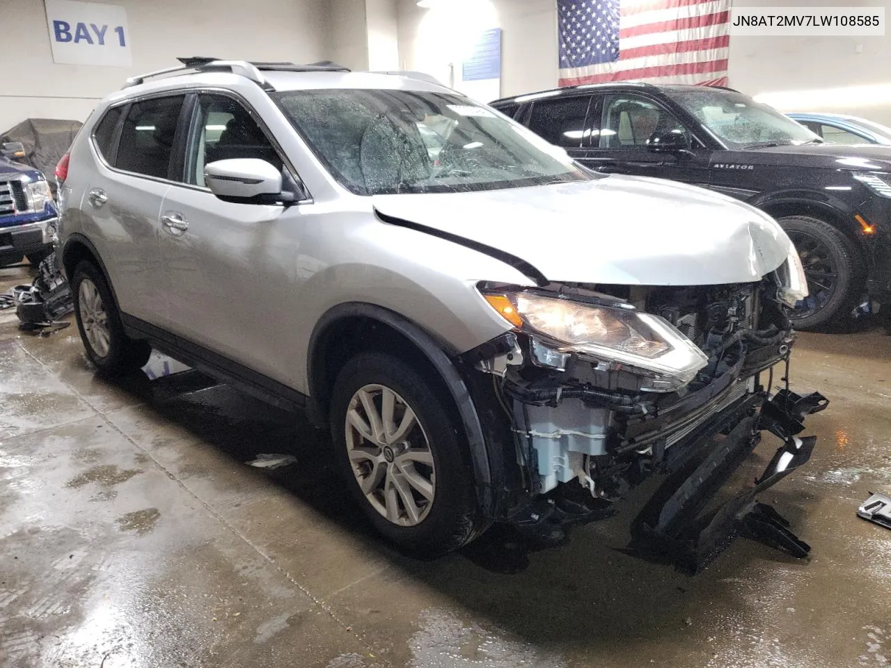 2020 Nissan Rogue S VIN: JN8AT2MV7LW108585 Lot: 77256494