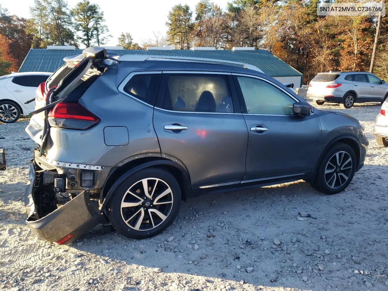 2020 Nissan Rogue S VIN: 5N1AT2MV5LC736766 Lot: 77259884