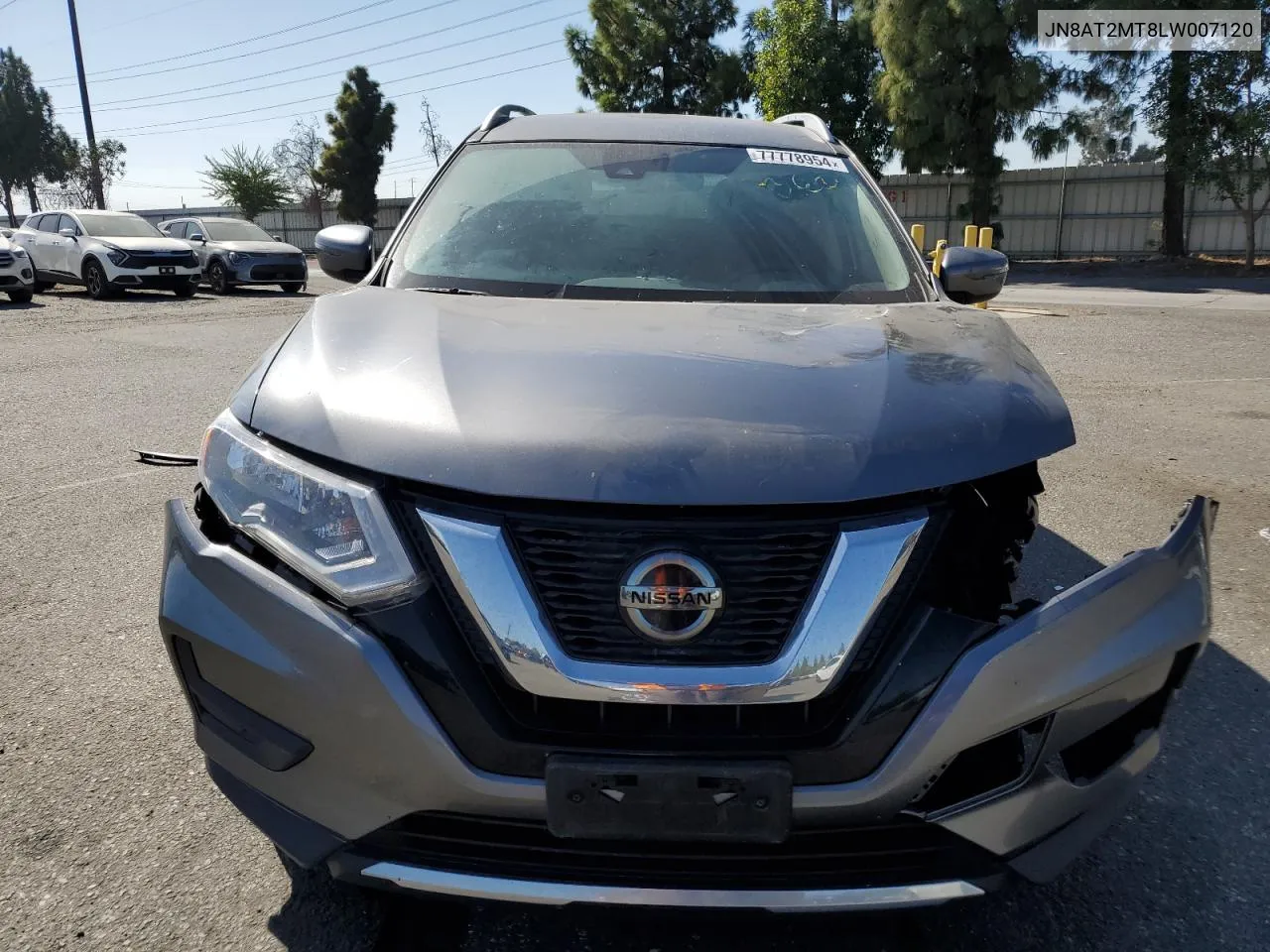 2020 Nissan Rogue S VIN: JN8AT2MT8LW007120 Lot: 77778954