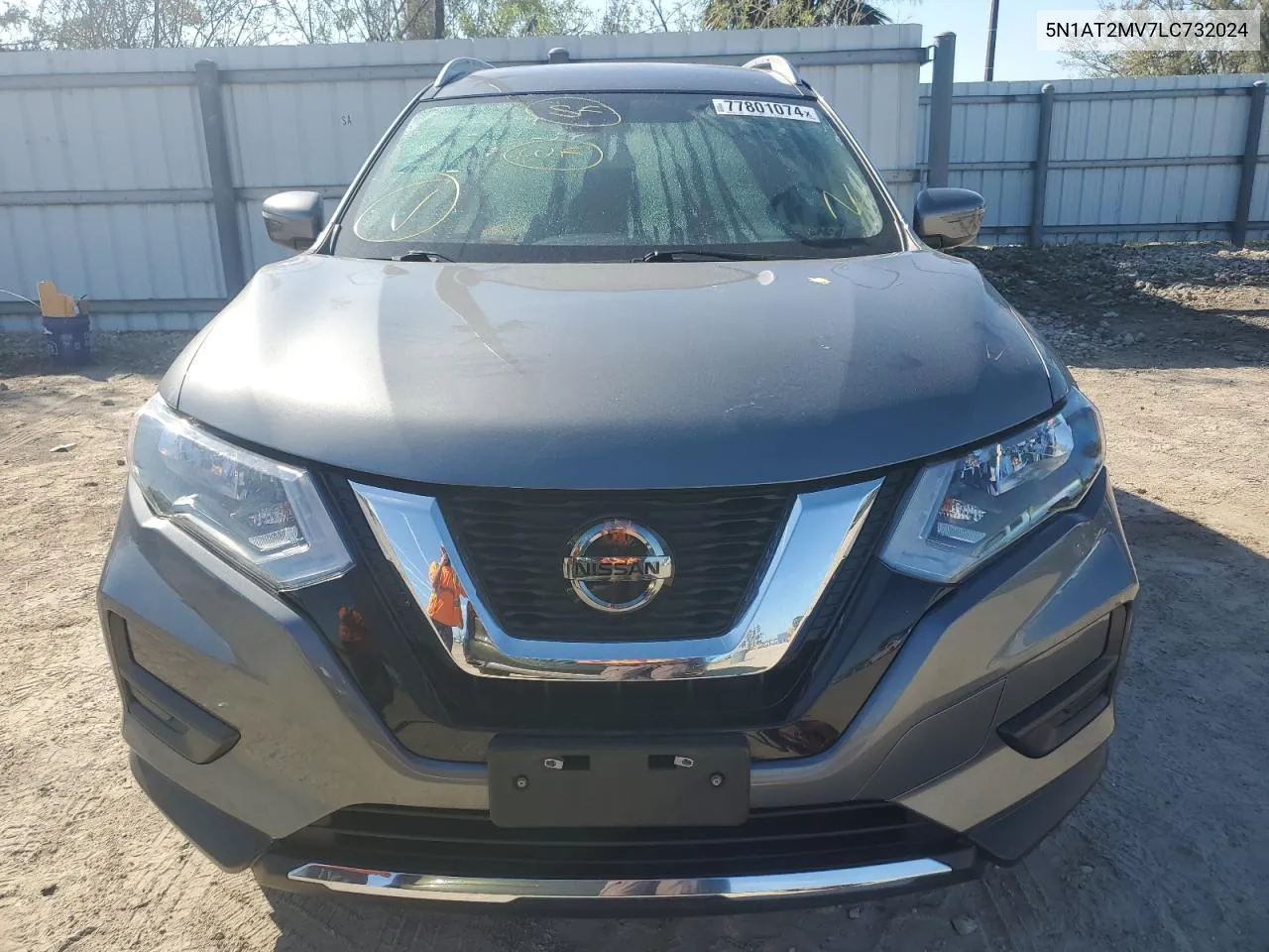 2020 Nissan Rogue S VIN: 5N1AT2MV7LC732024 Lot: 77801074