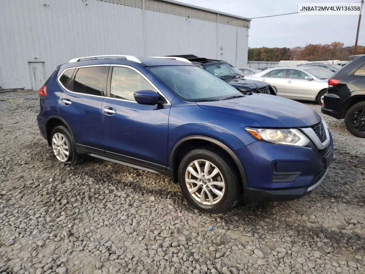 2020 Nissan Rogue S VIN: JN8AT2MV4LW136358 Lot: 78154924