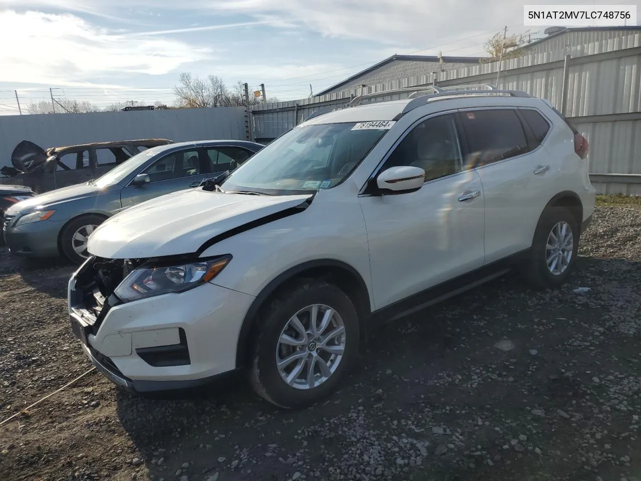 2020 Nissan Rogue S VIN: 5N1AT2MV7LC748756 Lot: 78194464