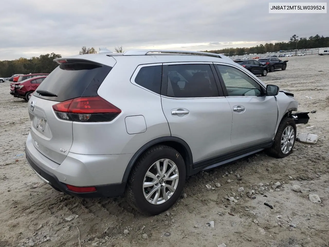 2020 Nissan Rogue S VIN: JN8AT2MT5LW039524 Lot: 80002924