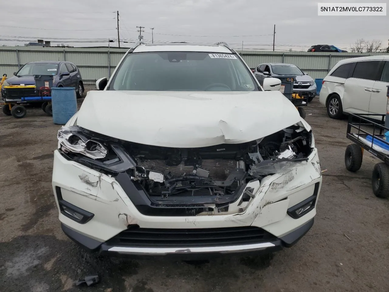 2020 Nissan Rogue S VIN: 5N1AT2MV0LC773322 Lot: 81365424