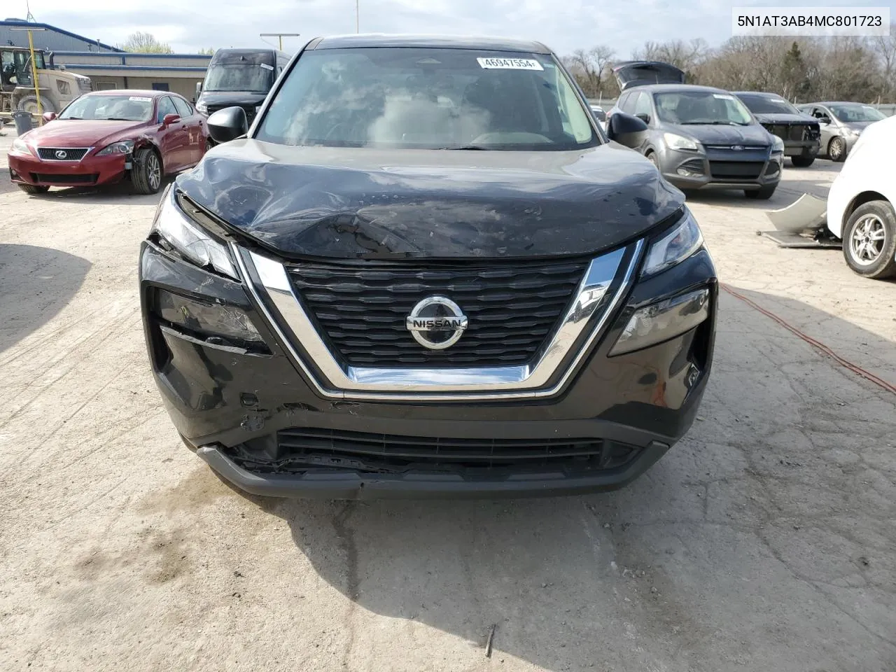 2021 Nissan Rogue S VIN: 5N1AT3AB4MC801723 Lot: 46947554