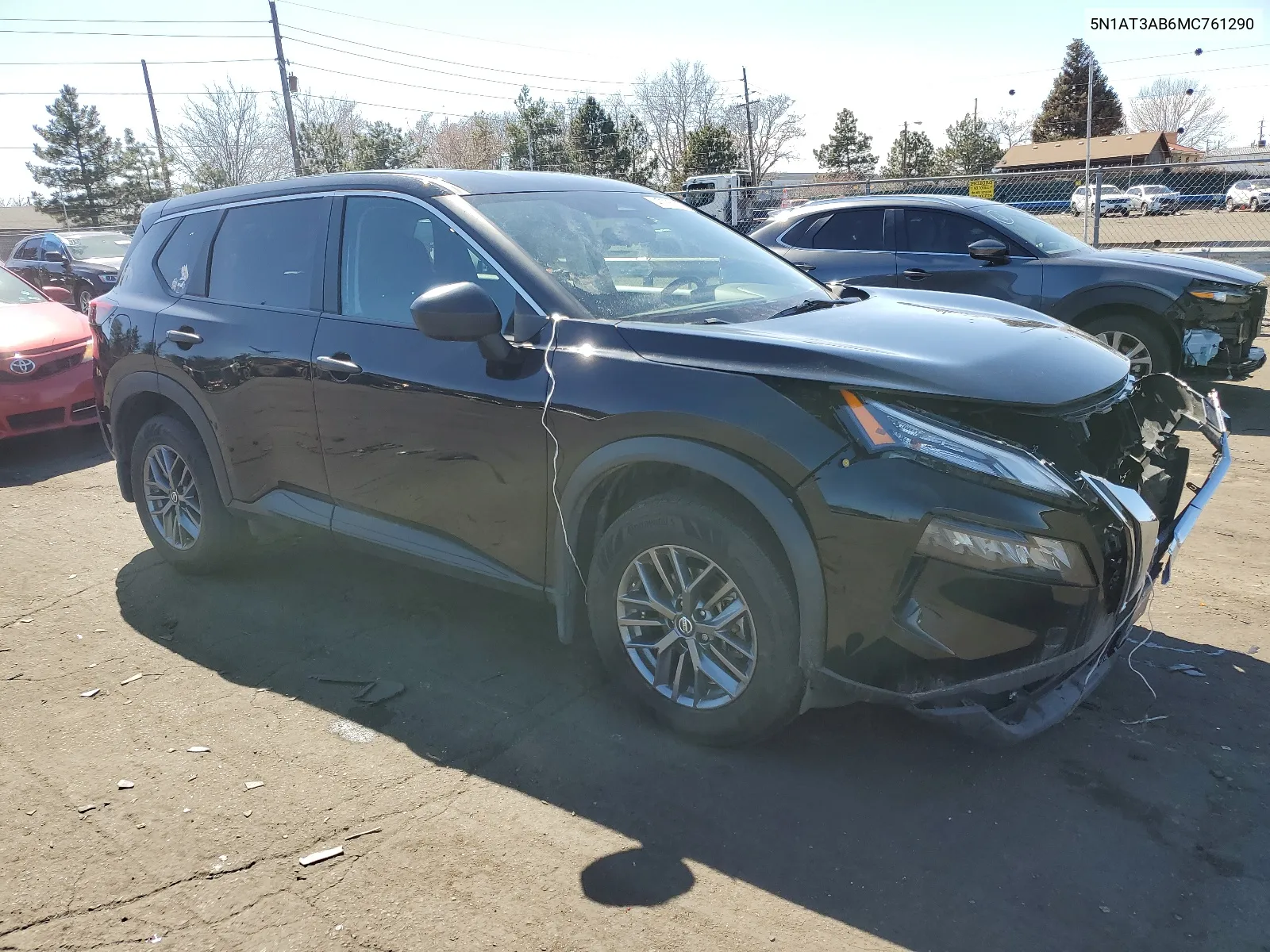 2021 Nissan Rogue S VIN: 5N1AT3AB6MC761290 Lot: 47705034