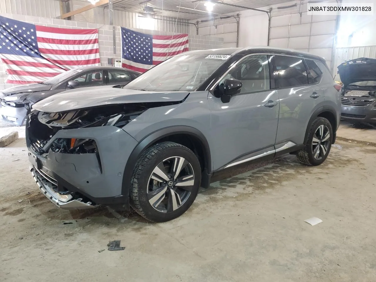 2021 Nissan Rogue Platinum VIN: JN8AT3DDXMW301828 Lot: 53156624