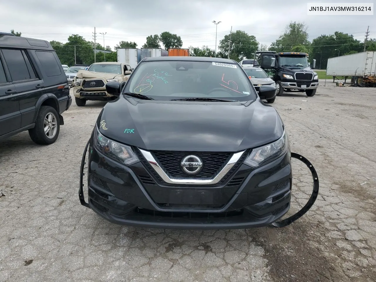 JN1BJ1AV3MW316214 2021 Nissan Rogue Sport S