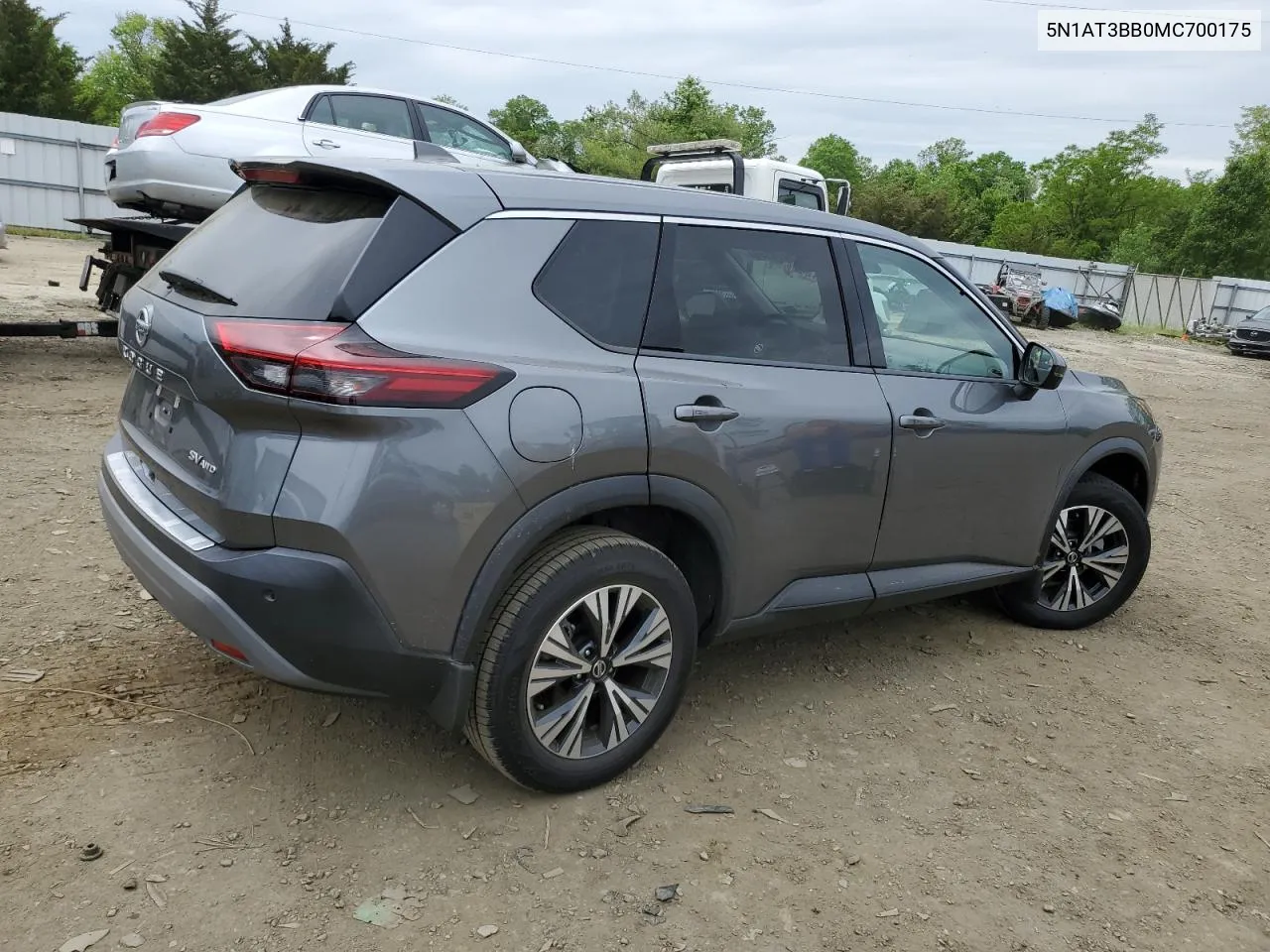 2021 Nissan Rogue Sv VIN: 5N1AT3BB0MC700175 Lot: 54265464