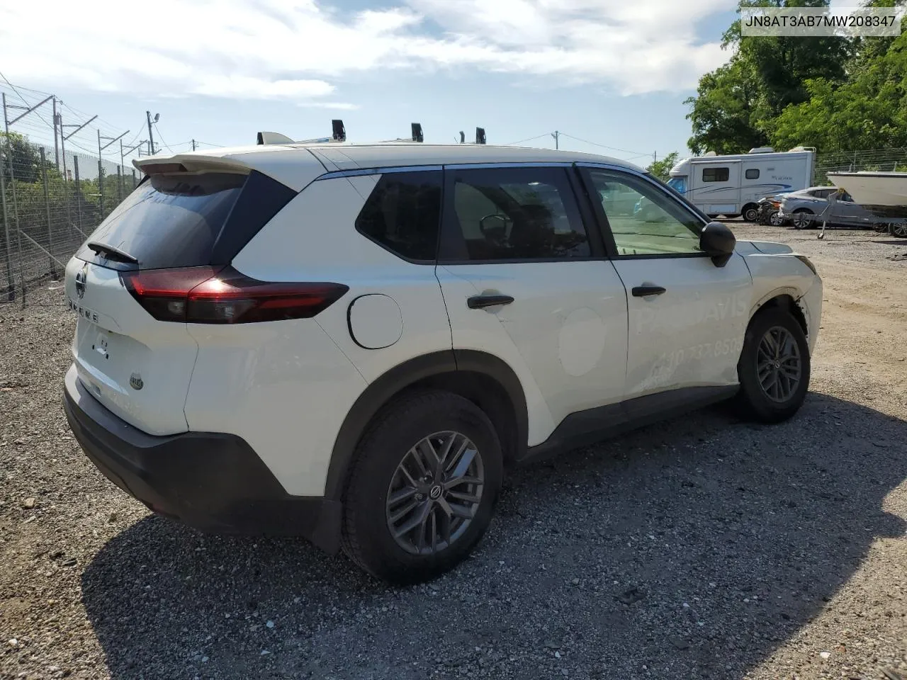 2021 Nissan Rogue S VIN: JN8AT3AB7MW208347 Lot: 57740084