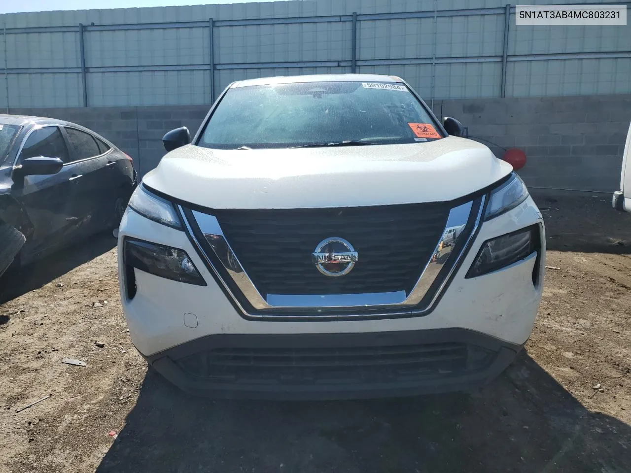 2021 Nissan Rogue S VIN: 5N1AT3AB4MC803231 Lot: 59102984