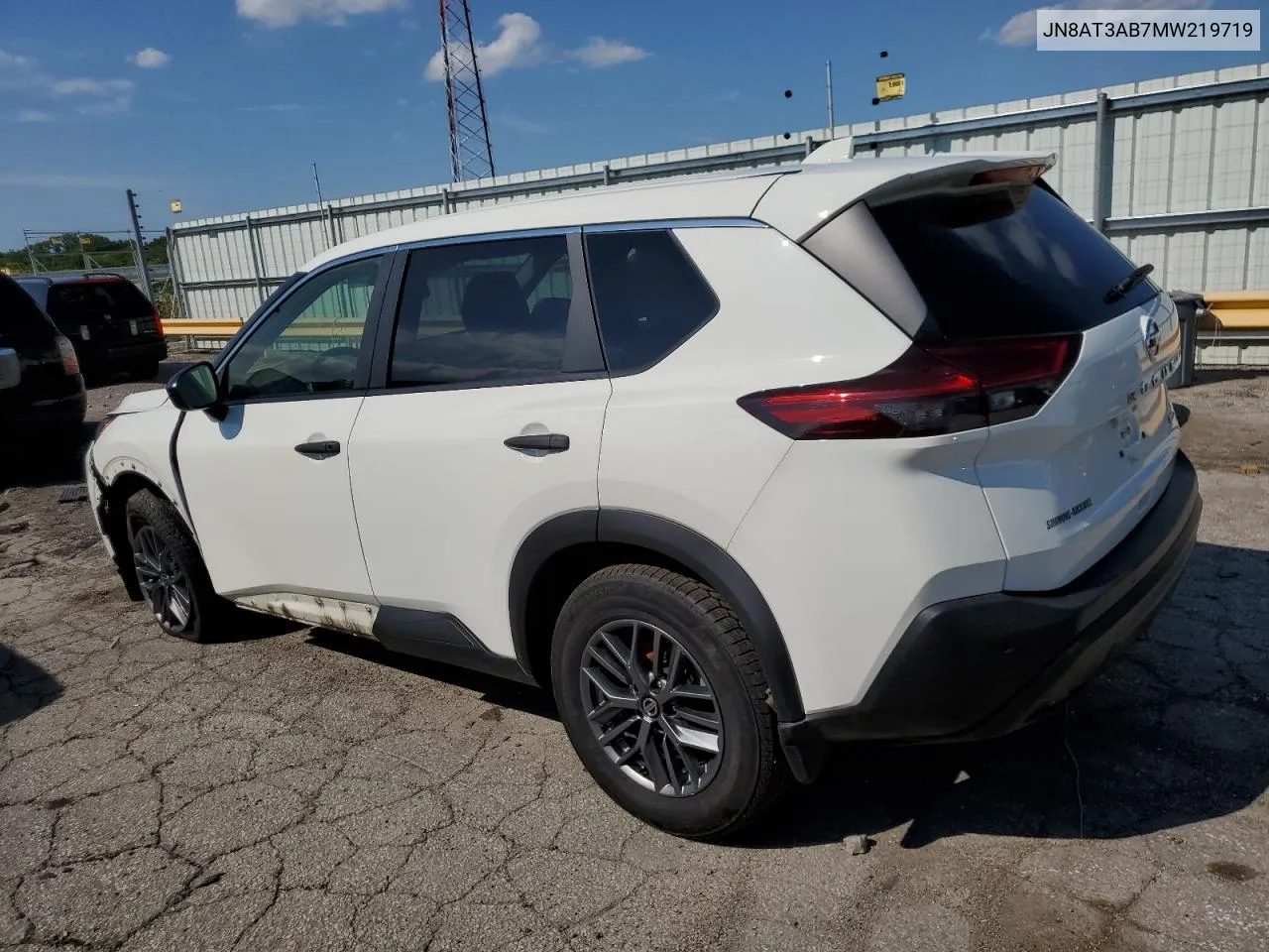 2021 Nissan Rogue S VIN: JN8AT3AB7MW219719 Lot: 59931254