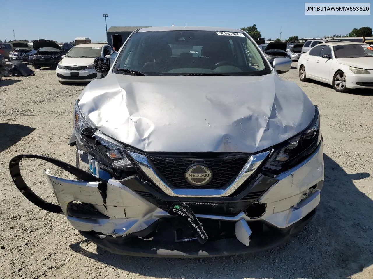 2021 Nissan Rogue Sport S VIN: JN1BJ1AW5MW663620 Lot: 60887864