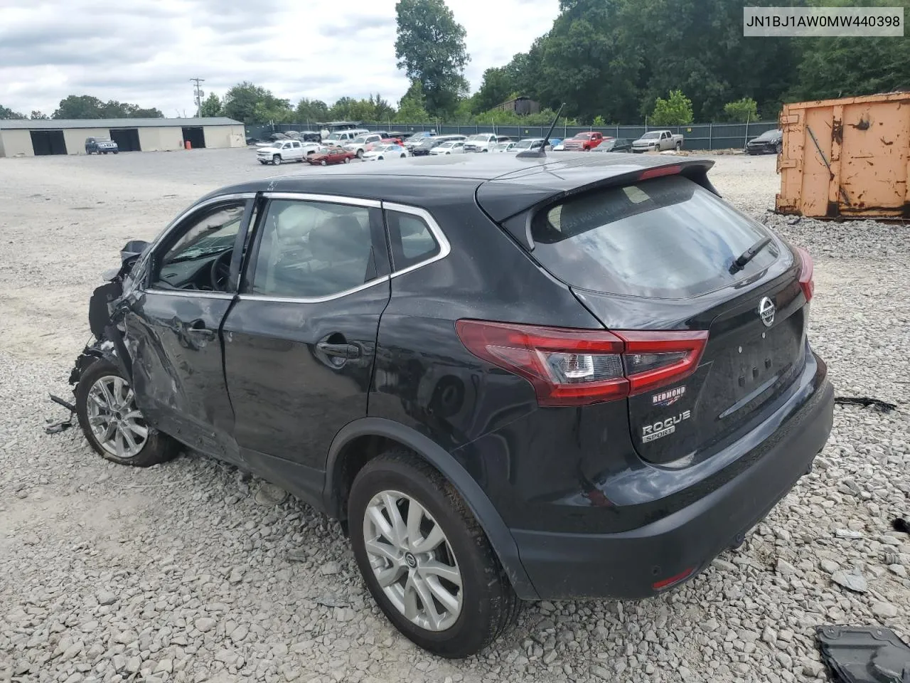 2021 Nissan Rogue Sport S VIN: JN1BJ1AW0MW440398 Lot: 61226434