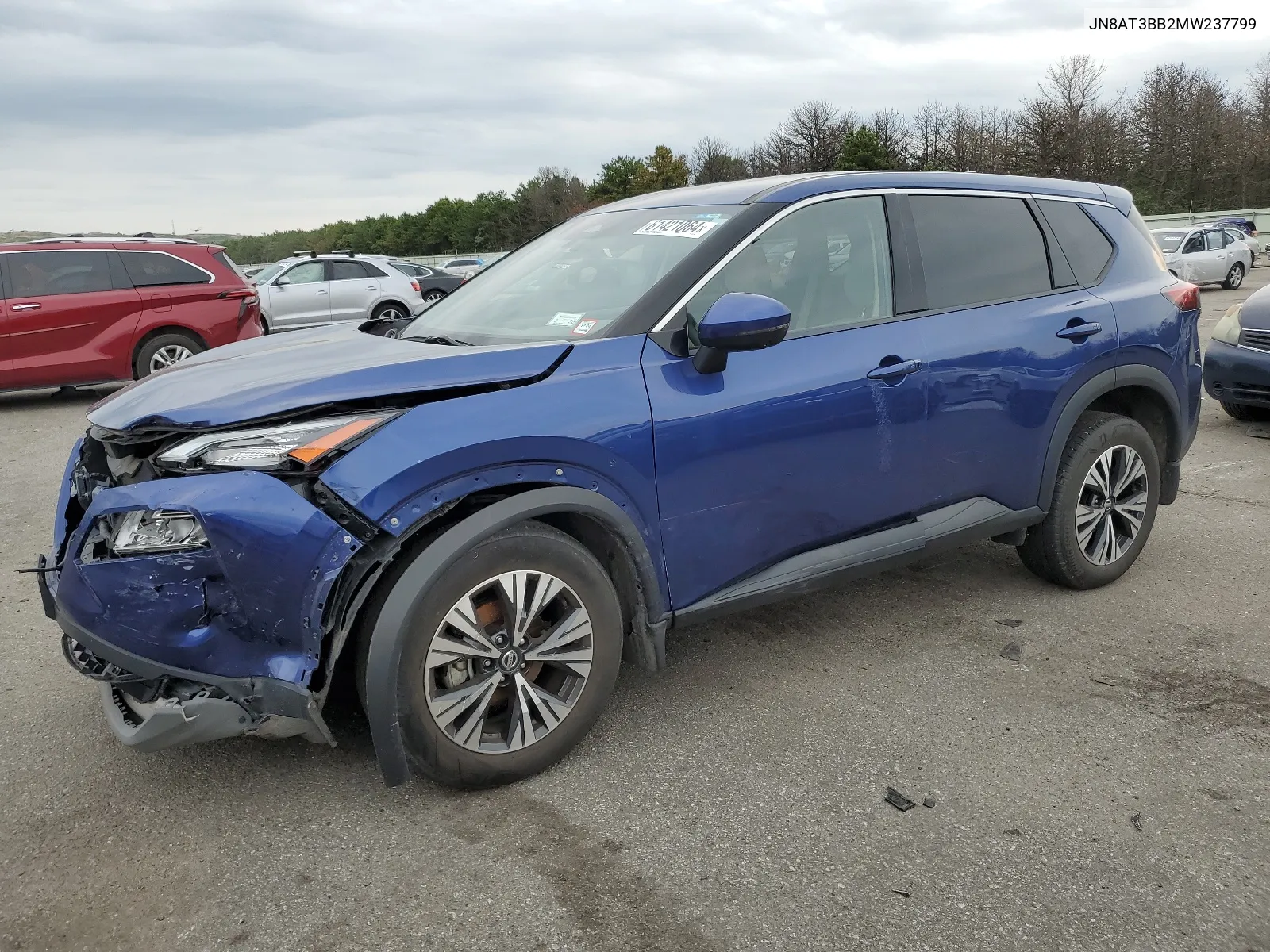 2021 Nissan Rogue Sv VIN: JN8AT3BB2MW237799 Lot: 61421064