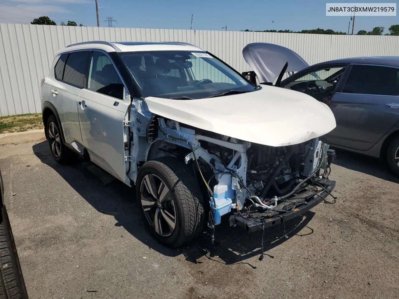 2021 Nissan Rogue Sl VIN: JN8AT3CBXMW219579 Lot: 63027244