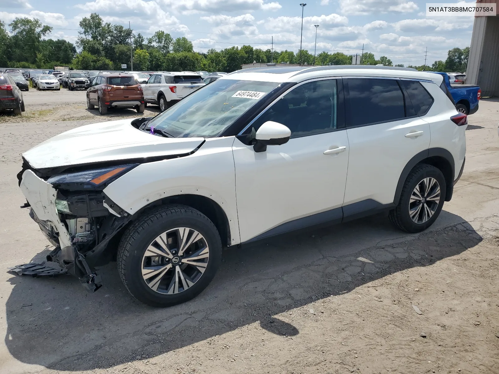 2021 Nissan Rogue Sv VIN: 5N1AT3BB8MC707584 Lot: 64974484