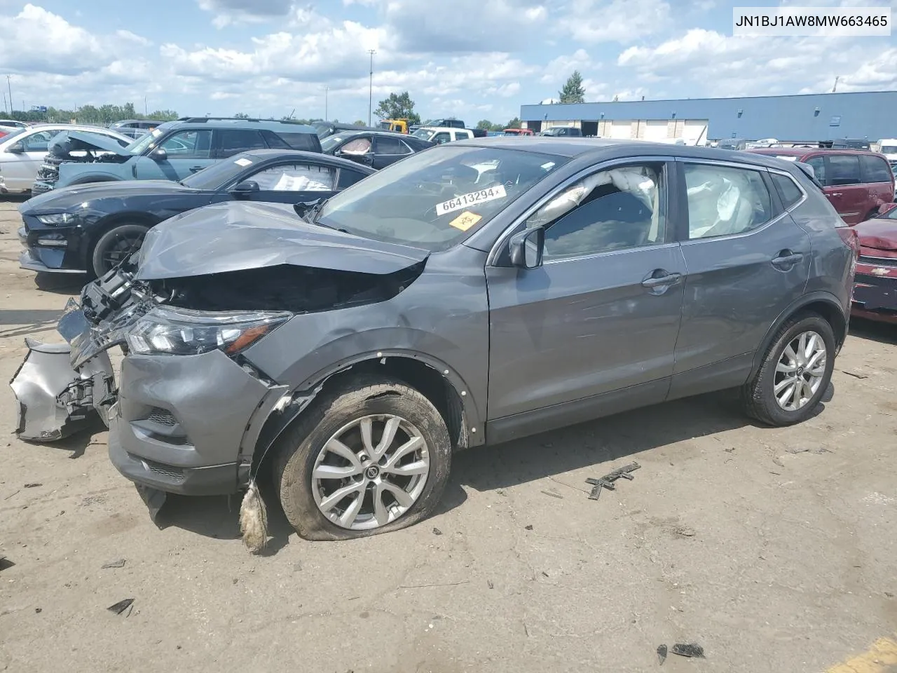 2021 Nissan Rogue Sport S VIN: JN1BJ1AW8MW663465 Lot: 66413294