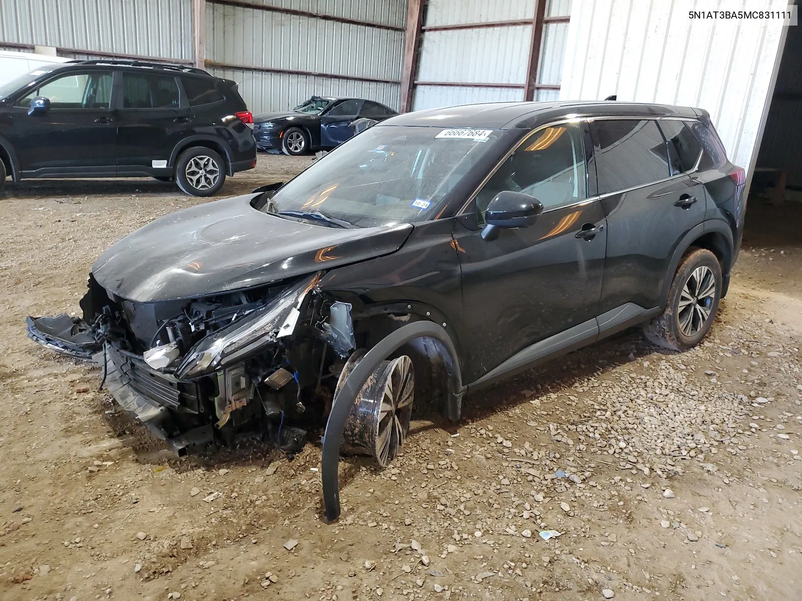 2021 Nissan Rogue Sv VIN: 5N1AT3BA5MC831111 Lot: 66667684