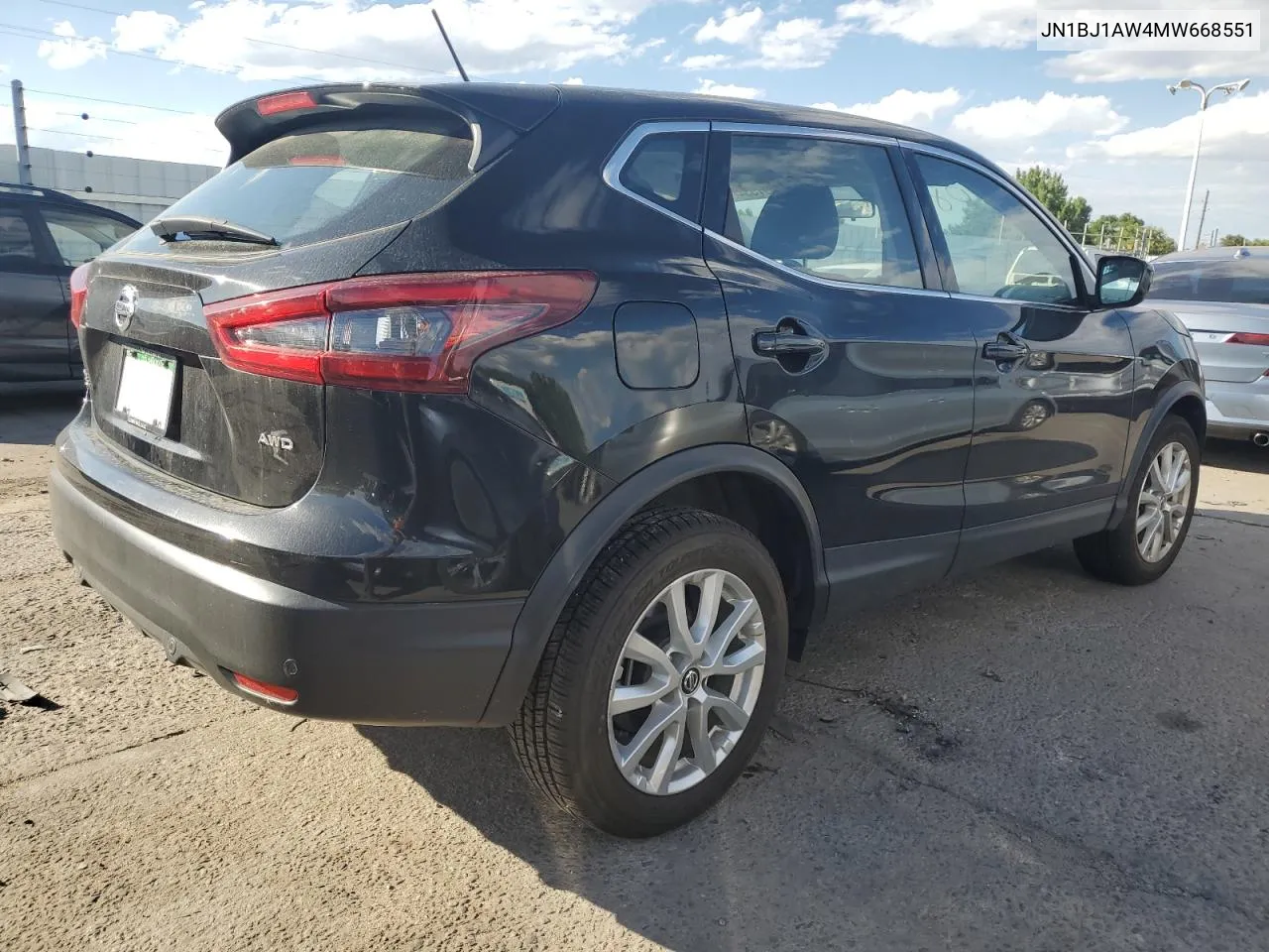 2021 Nissan Rogue Sport S VIN: JN1BJ1AW4MW668551 Lot: 67697534