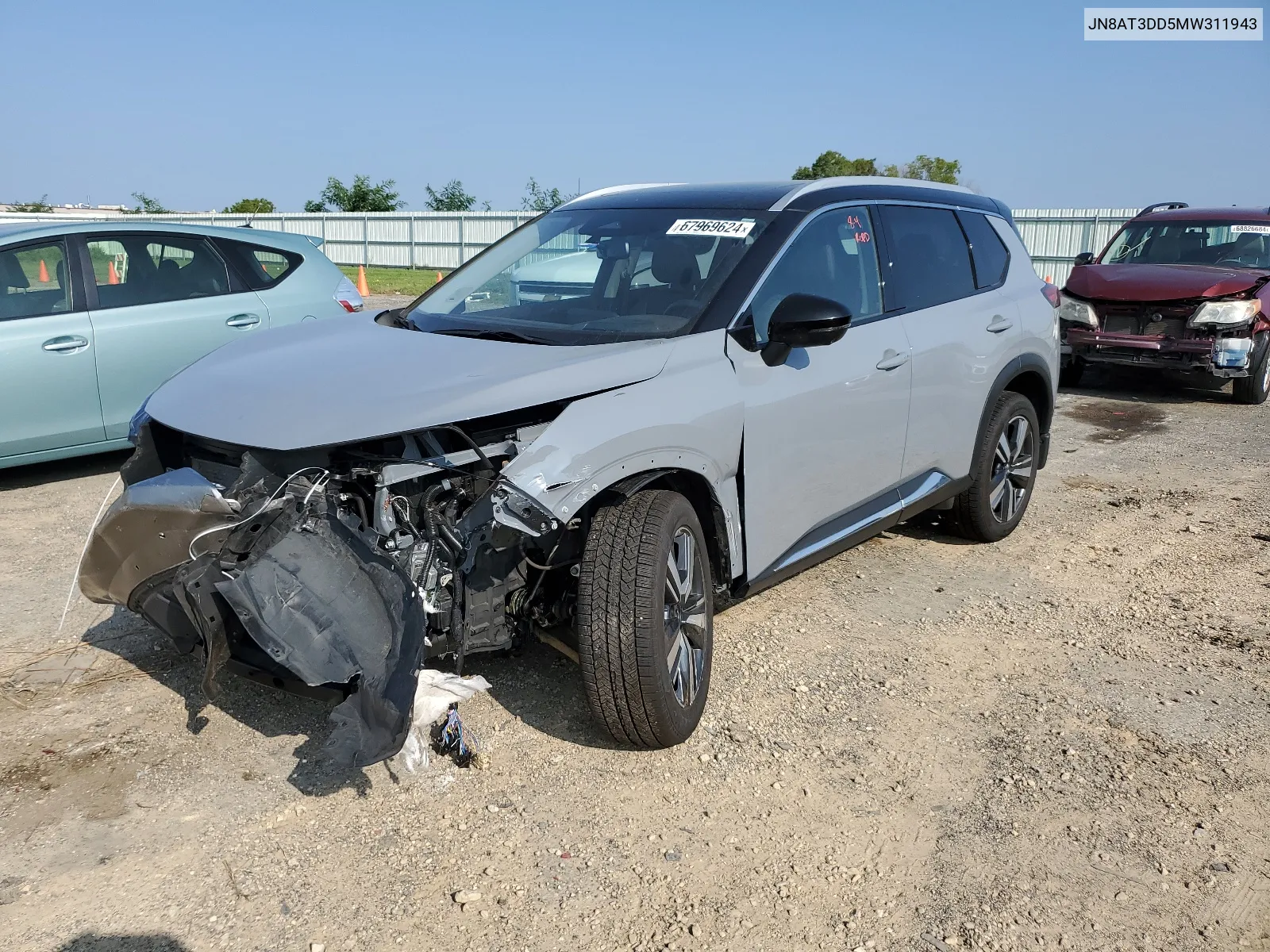 2021 Nissan Rogue Platinum VIN: JN8AT3DD5MW311943 Lot: 67969624