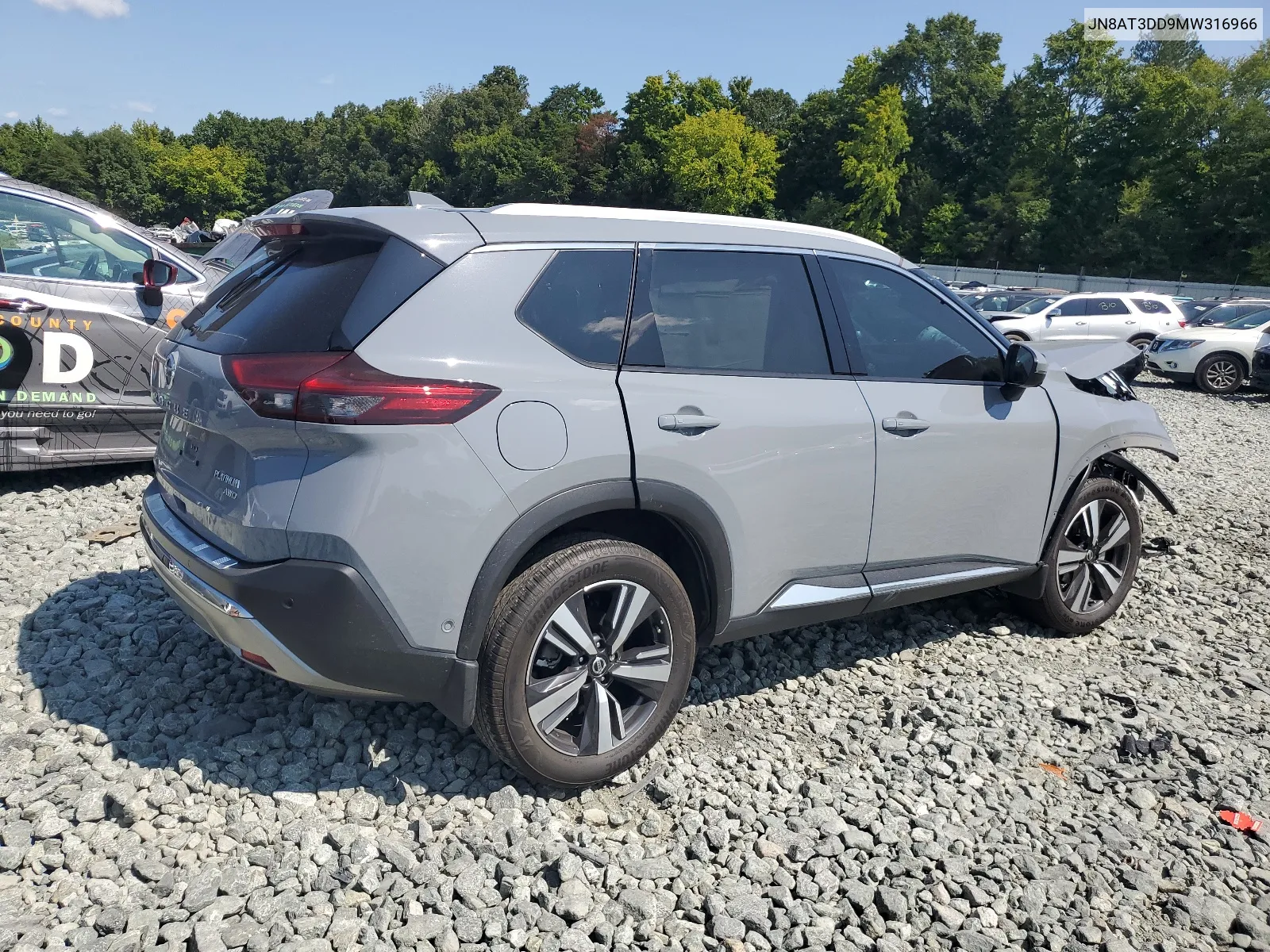 2021 Nissan Rogue Platinum VIN: JN8AT3DD9MW316966 Lot: 68242384