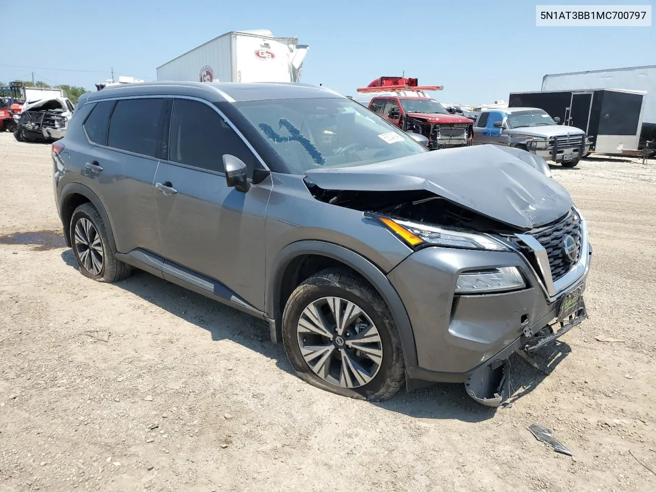 2021 Nissan Rogue Sv VIN: 5N1AT3BB1MC700797 Lot: 68334394