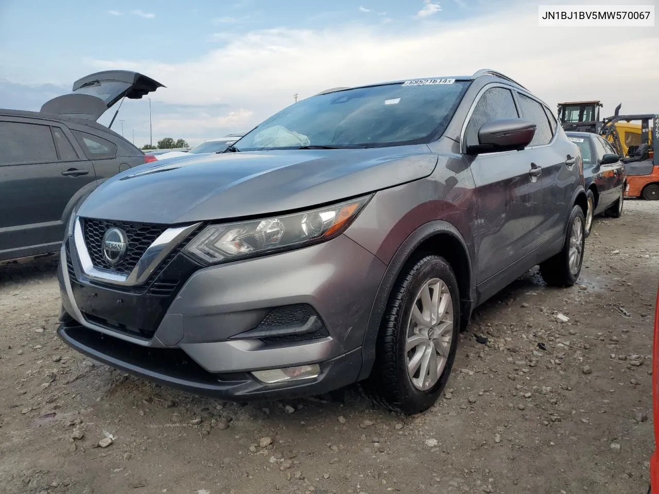 2021 Nissan Rogue Sport Sv VIN: JN1BJ1BV5MW570067 Lot: 68521614