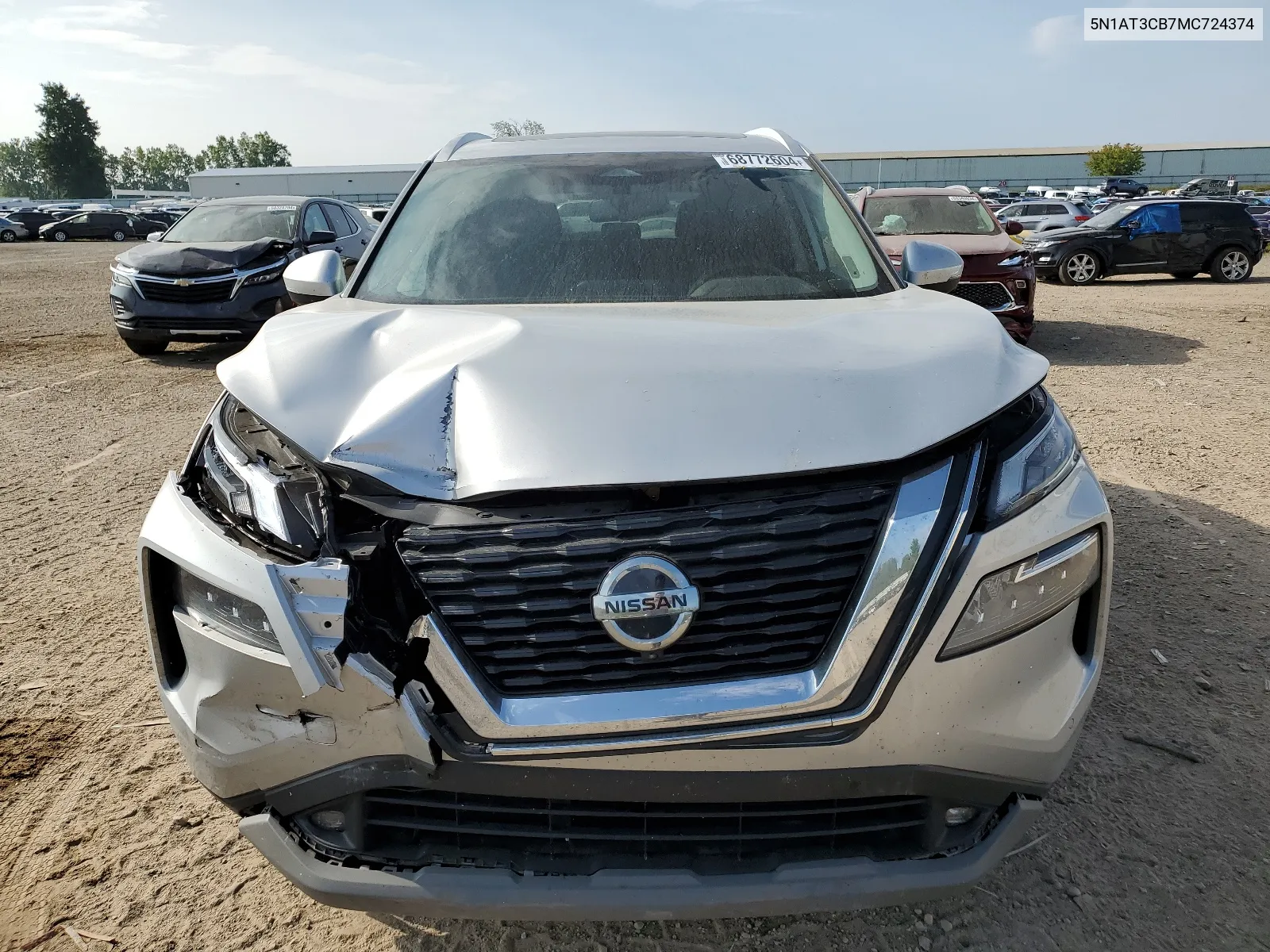 2021 Nissan Rogue Sl VIN: 5N1AT3CB7MC724374 Lot: 68772604