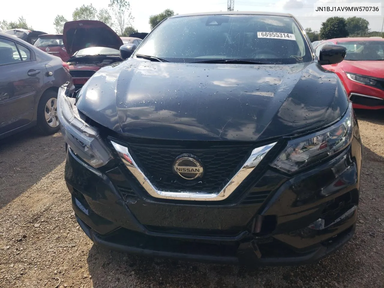 2021 Nissan Rogue Sport S VIN: JN1BJ1AV9MW570736 Lot: 68955314