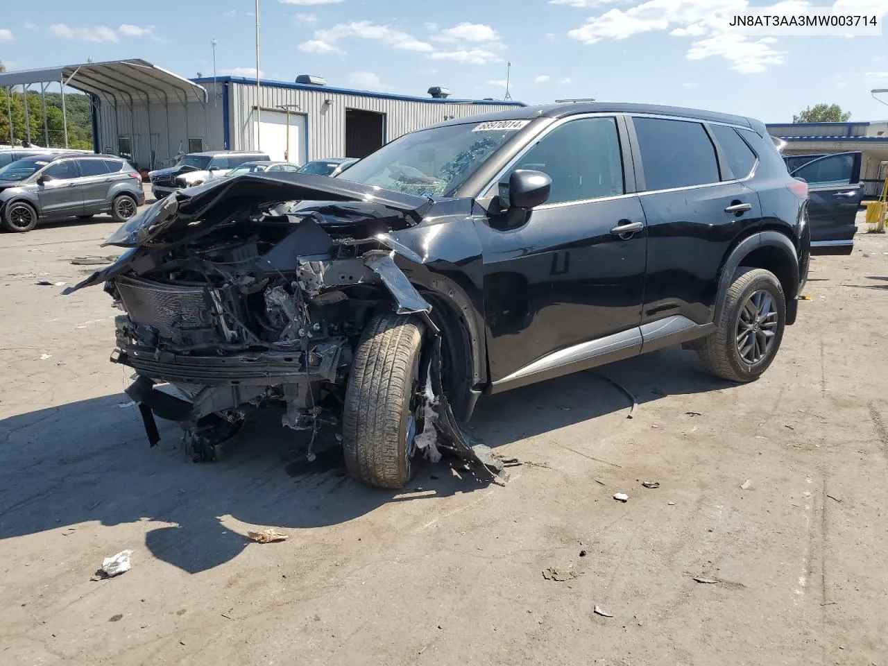 2021 Nissan Rogue S VIN: JN8AT3AA3MW003714 Lot: 68970014