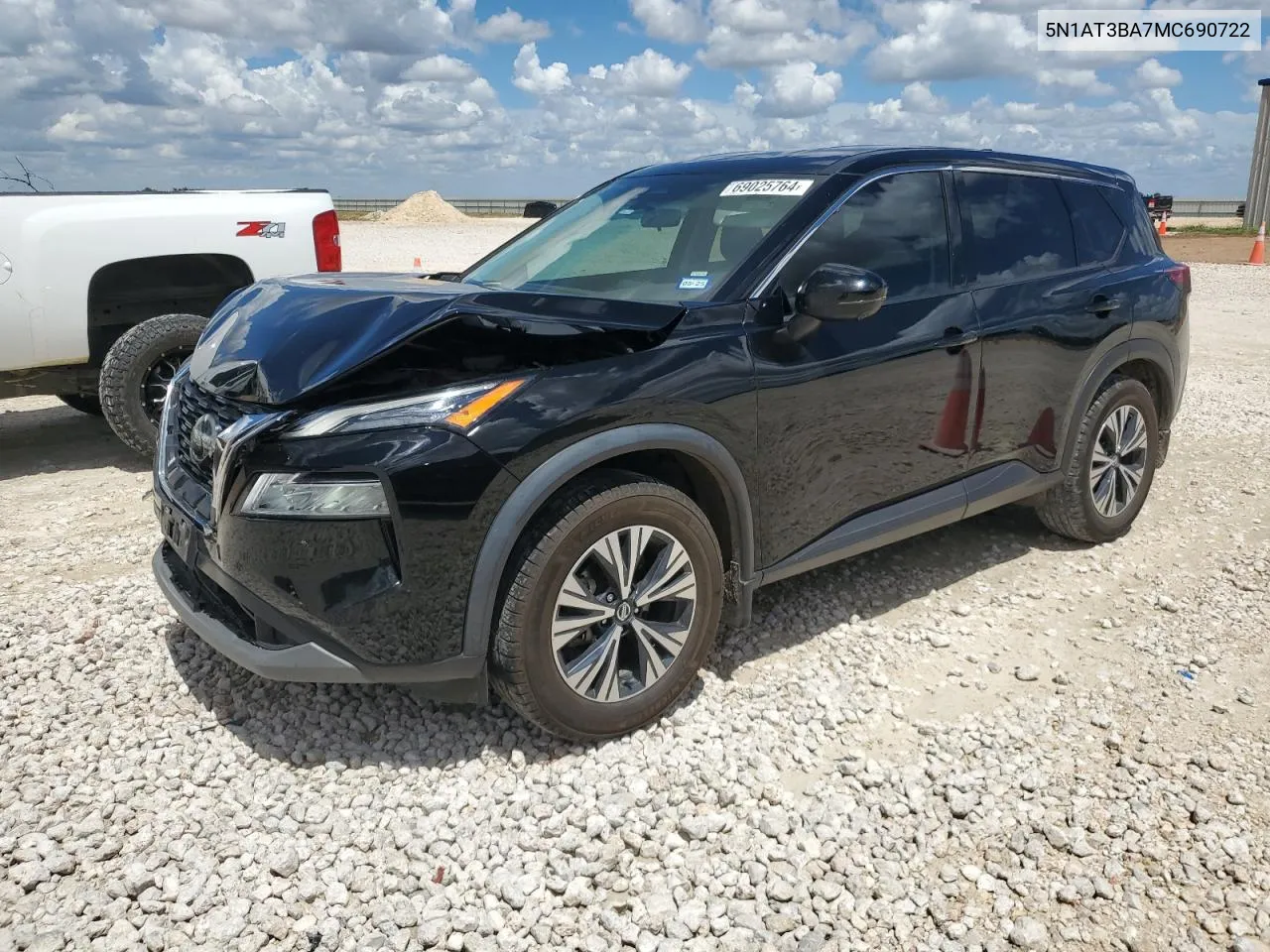 2021 Nissan Rogue Sv VIN: 5N1AT3BA7MC690722 Lot: 69025764