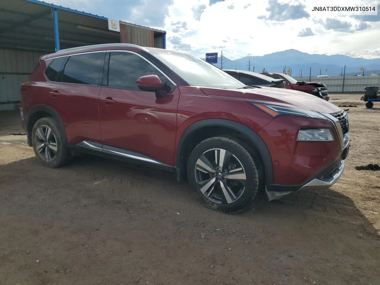 2021 Nissan Rogue Platinum VIN: JN8AT3DDXMW310514 Lot: 69045054