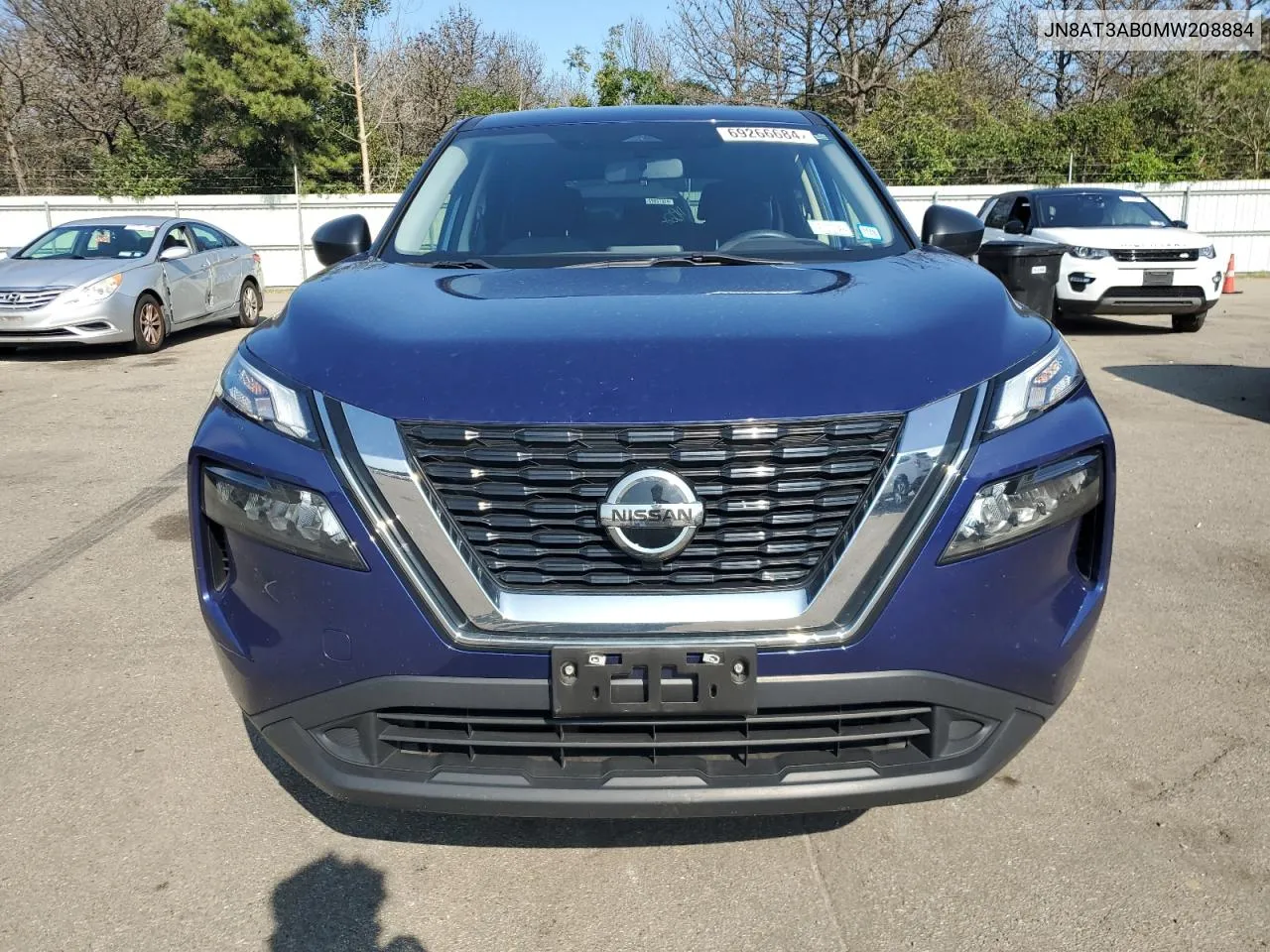 2021 Nissan Rogue S VIN: JN8AT3AB0MW208884 Lot: 69266684