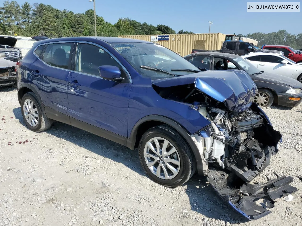 2021 Nissan Rogue Sport S VIN: JN1BJ1AW0MW437310 Lot: 69313554