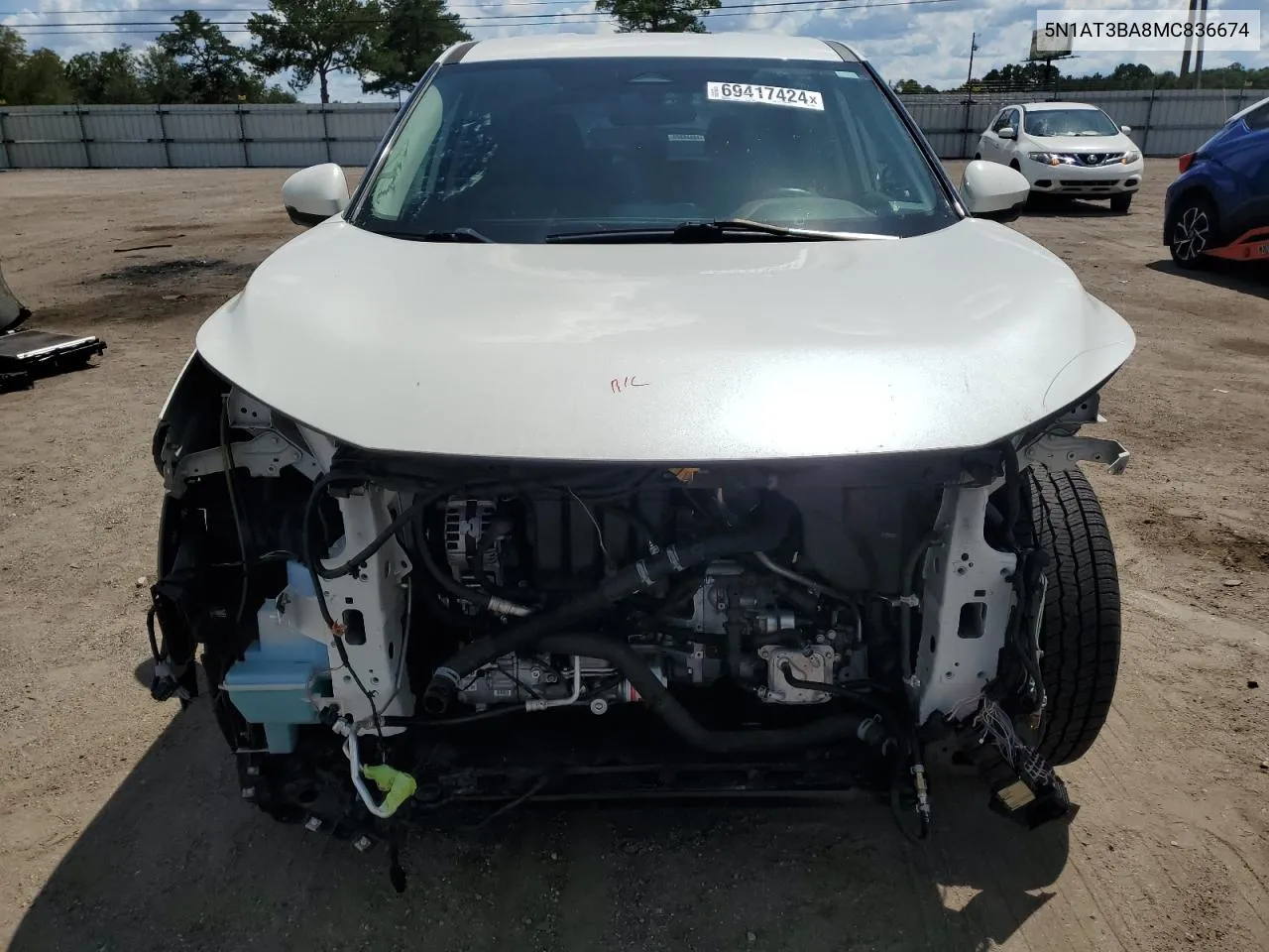 2021 Nissan Rogue Sv VIN: 5N1AT3BA8MC836674 Lot: 69417424